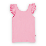 Molo Ranja Flutter Sleeve Ribbed Tank ~ Sunset Pink