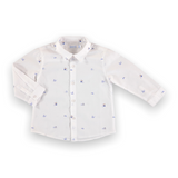Mayoral Baby Boy Button Down Shirt w/ Arctic Print ~ White