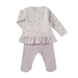 Babyclic Ruffle Kimono Top & Footed Pants Set ~ Lavender
