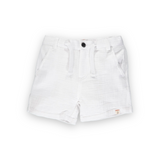 Me & Henry Baby Crew Gauze Shorts ~ White