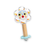 Djeco White BabyFlower Wooden Rattle