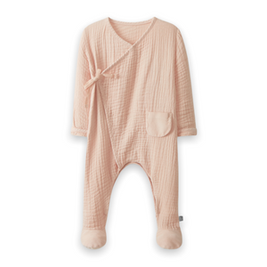 Snug Kimono Wrap Footie ~ Pink