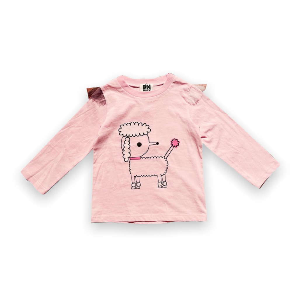 Petite Hailey Baby Frill Poodle l/s T-Shirt ~ Pink