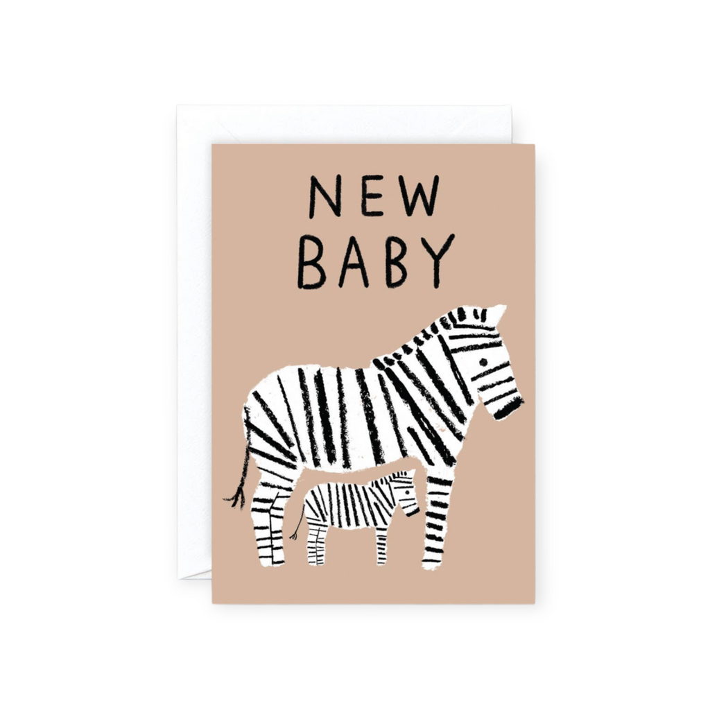 Wrap New Baby Zebras Baby Card