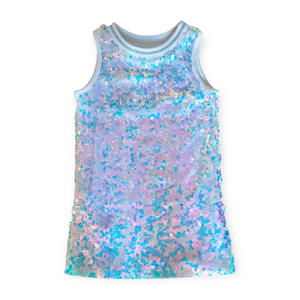 MIA New York Holographic Sequin Dress ~ White