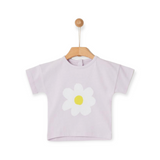 Yell-Oh! Baby Girl Flower Tee & Cotton Jacquard Shorts Set ~ Lavender/Sunshine
