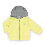 Mayoral Baby Boy Zip Hoodie, Tee & Sweatpants Set ~ Lemon/Grey