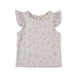 Babyclic Flutter Sleeve Top & Terry Shorts Set ~ Lavender