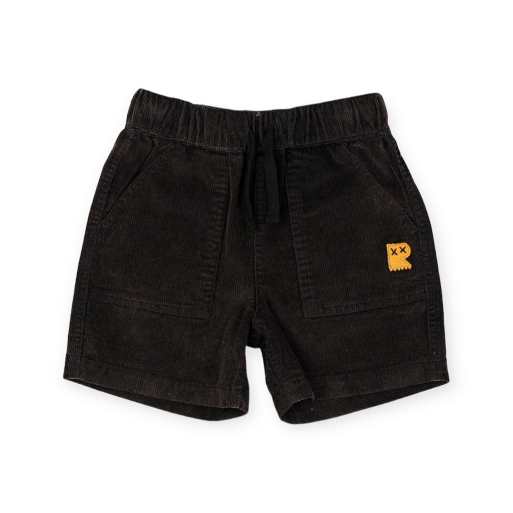 Rock Your Kid Cord Shorts ~ Washed Black