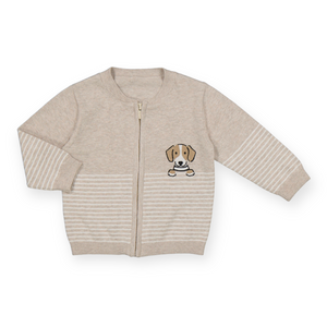 Mayoral Baby Boy Knit Puppy Cardigan ~ Beige