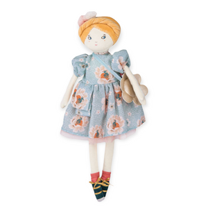 Moulin Roty Les Parisiennes Mademoiselle Eglantine Doll w/ Blue Dress ~ Limited Edition