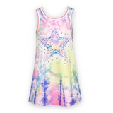 Baby Sara A-Line Embellished Star Dress w/ Crystals ~ Multi Tie Dye