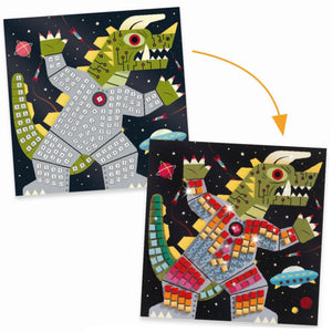 Djeco Space Battle Mosaics Craft Kit