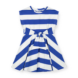 Mayoral Girls Striped Dress ~ Blue/White