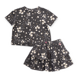 Munster Kids Adventure Tee & Gypsy Skirt Set 7-12 ~ Daisies/Black