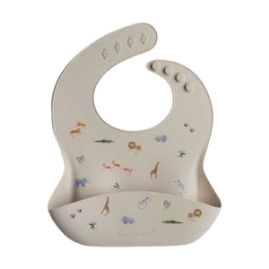 Loulou Lollipop Silicone Bib ~ Safari Jungle