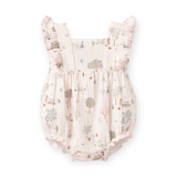 Elegant Baby Printed Muslin Ruffle Bubble ~ Garden Picnic