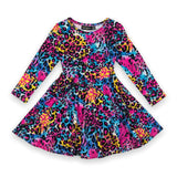 Rock Your Kid Blue Miami Leopard Dress