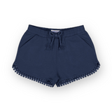 Mayoral Girls Basic Shorts w/ Trim 7-12 ~ Navy