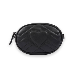 Tiny Treats Leather Wave Heart Belt Bag