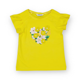 Mayoral Girls Puff Sleeve Tee Shirt w/ Graphic ~ Mimosa