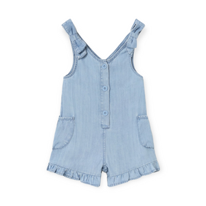 Mayoral Baby Girl Chambray Romper ~ Denim