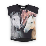 Molo Ragnhilde Horses Tee Shirt 7-12 ~ Triplets