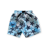 Mish Baby Rashguard & Swim Trunks Set ~ Blue Tie Dye/Starfish