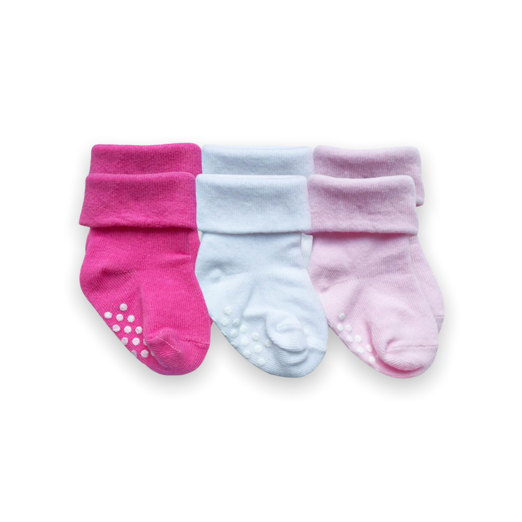 Jefferies Socks Baby Non-Skid Turn Cuff Socks 3pk