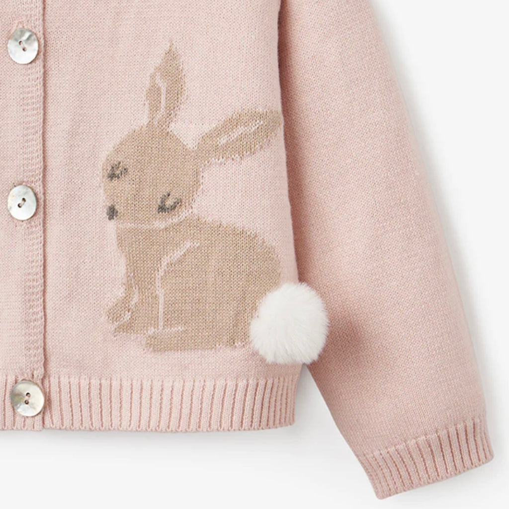 Elegant Baby Knit Cardigan ~ Bunnies