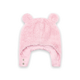 Zutano Furry Bear Hat ~ Baby Pink