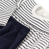 Petit Bateau Baby l/s Striped Dress w/ Legging ~ White/Navy