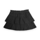 MIA New York Tiered Eyelet Skirt 7-12 ~ Black