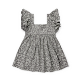 Rylee + Cru Baby Mariposa Flutter Sleeve Dress ~ Abstract Floral/Grey