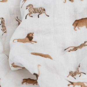 Little Unicorn Organic Cotton Muslin Swaddle ~ Animal Crackers