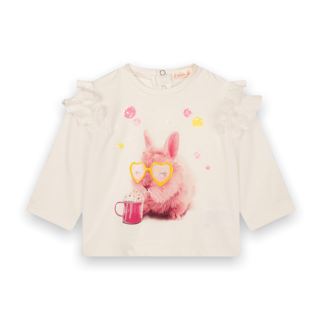 Billieblush Baby l/s T-Shirt w/ Flounce Sleeves and Graphic