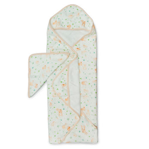Loulou Lollipop Hooded Towel Set ~ Bunny Meadow
