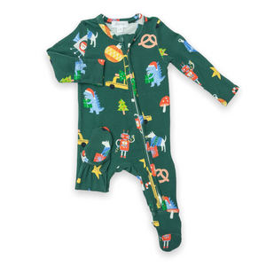 Angel Dear 2 Way Zipper Footie ~ Merry & Bright
