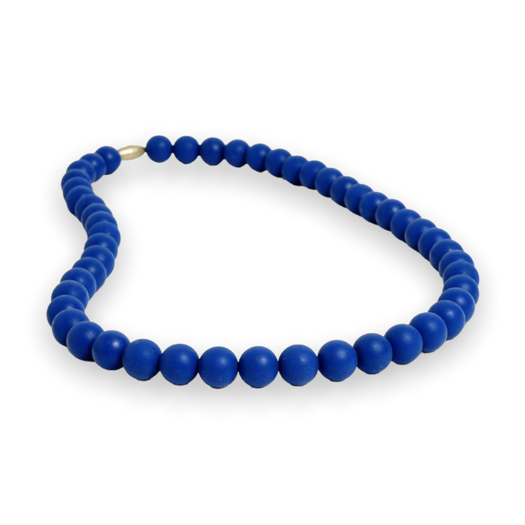 Chewbeads Jane Teething Necklace ~ Cobalt Blue