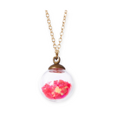 Bottleblond Love Potion Hearts Crystal Ball Necklace