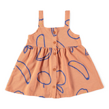 Babyclic Girls Tutti Frutti Dress ~ Orange/Blue