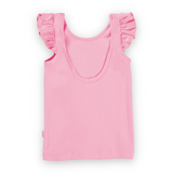 Molo Ranja Flutter Sleeve Ribbed Tank ~ Sunset Pink