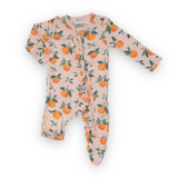 Angel Dear 2 Way Ruffle Zipper Footie ~ Orange Blossoms