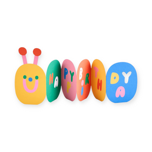 Wrap Caterpillar Fold Out Birthday Card