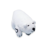 Estella Knit Baby Rattle ~ Polar Bear