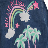 Billieblush Baby Rainbow & Palm Trees Denim Jacket