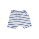 Bean's Barcelona Love Sea T-Shirt & Striped Shorts Set ~ White/Blue