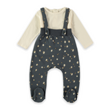 Babyclic Baby Boy Top and Footie w/ Suspenders Set ~ Spots/Night