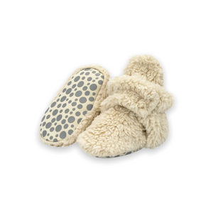 Zutano Furry Gripper Booties ~ Oat