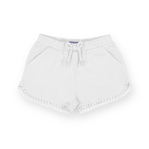 Mayoral Girls Basic Shorts w/ Trim ~ White